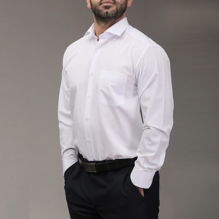 پیراهن مردانه نوفل - NOFEL مدل G 000W رنگ سفید