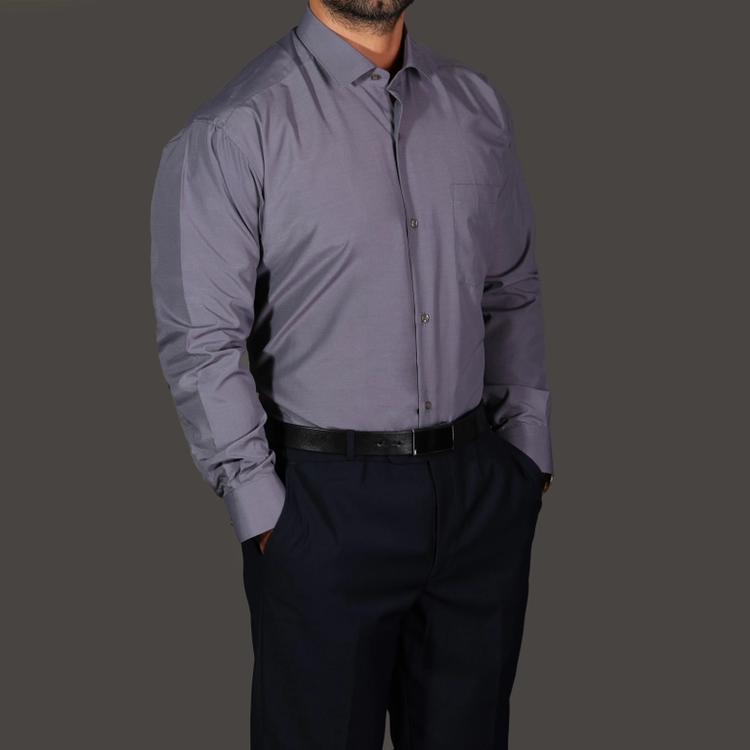 پیراهن مردانه نوفل - NOFEL مدل E 003 رنگ طوسی