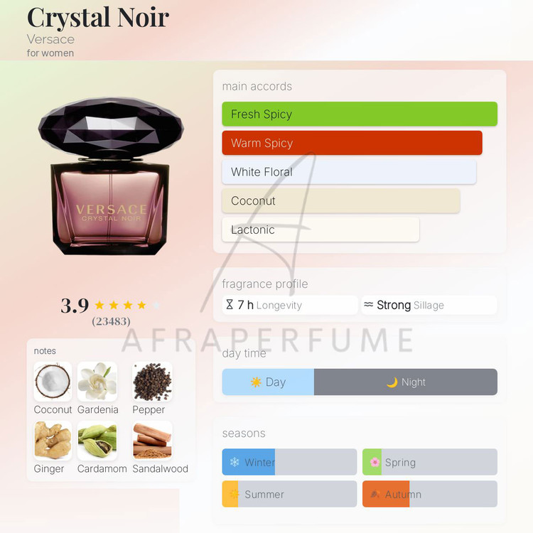 ادکلن ورساچه کریستال نویر ادوپرفیوم(ورساچه مشکی) | Versace Crystal Noir 90 ml