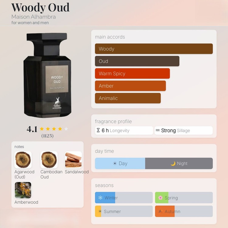 عطر ادکلن الحمبرا وودی عود (مشابه تام فورد عود وود) | Alhambra Woody Oud