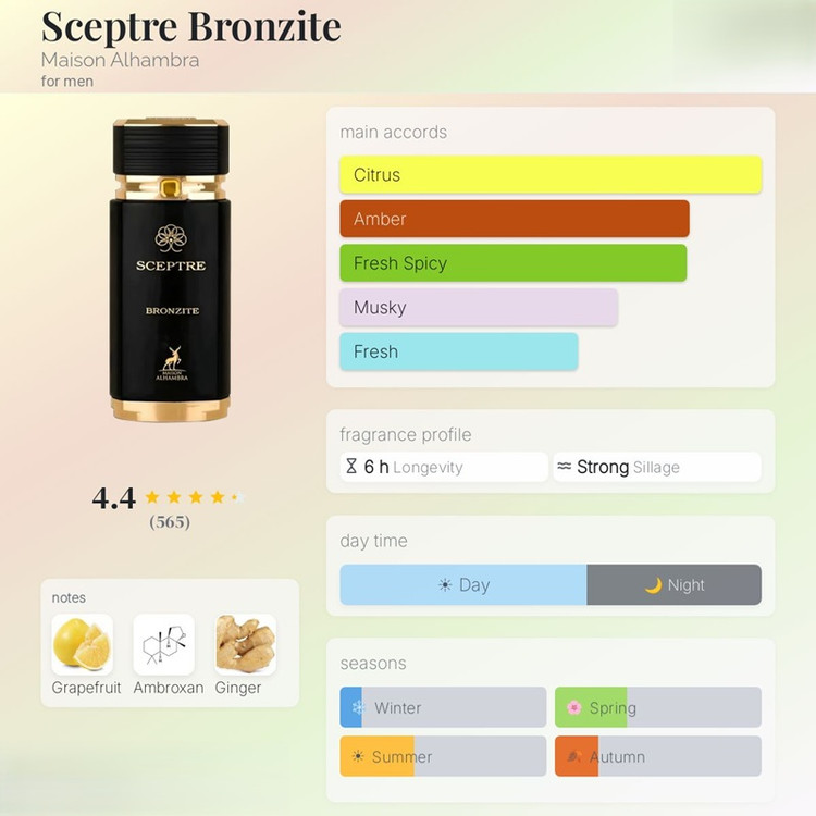 عطر ادکلن الحمبرا برونزیت سپتر (مشابه بولگاری تایگار) Alhambra Sceptre Bronzite