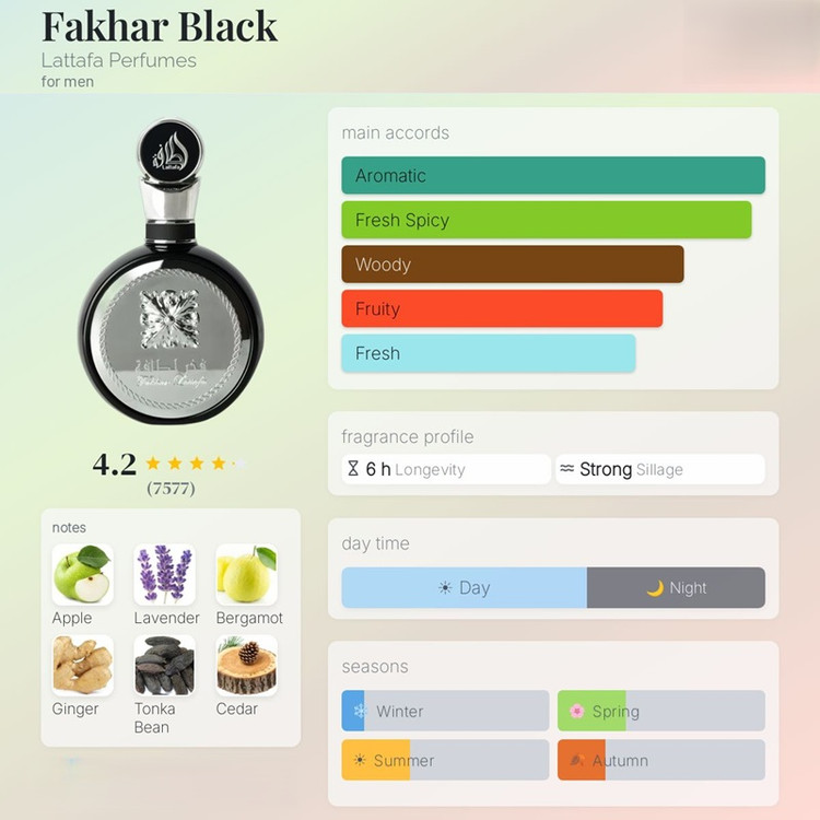 عطر ادکلن لطافه فخر بلک (مشابه ایو سن لورن وای) Lattafa Fakhar Black