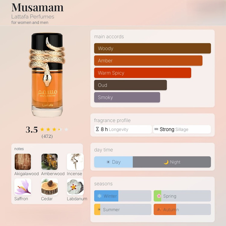 عطر ادکلن لطافه مسمم (مشابه گوچی گیلتی ابسولوت و د وویس آف اسنیک) Lattafa Musamam