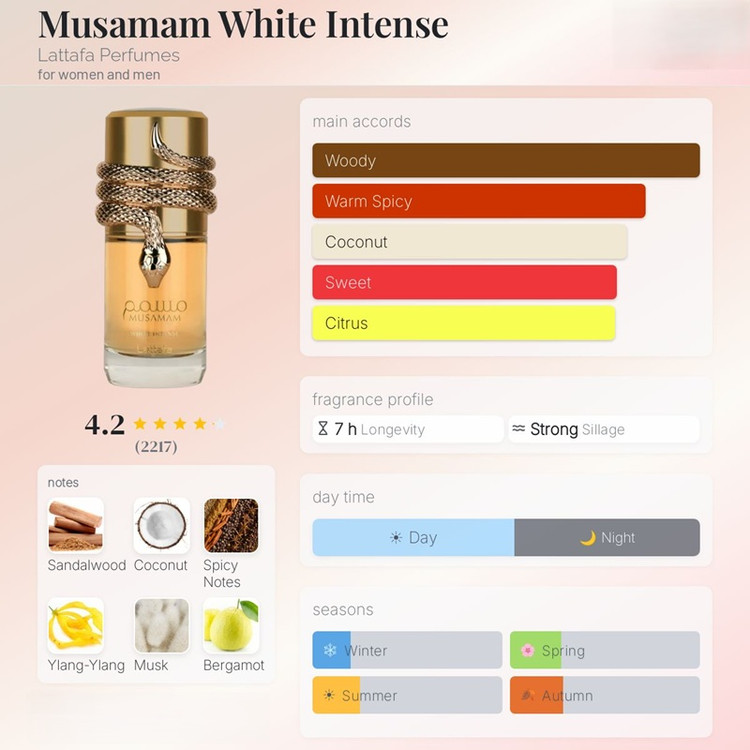 عطر ادکلن لطافه مسمم وایت اینتنس (مشابه ورساچه کریستال نویر) Lattafa Musamam White Intense