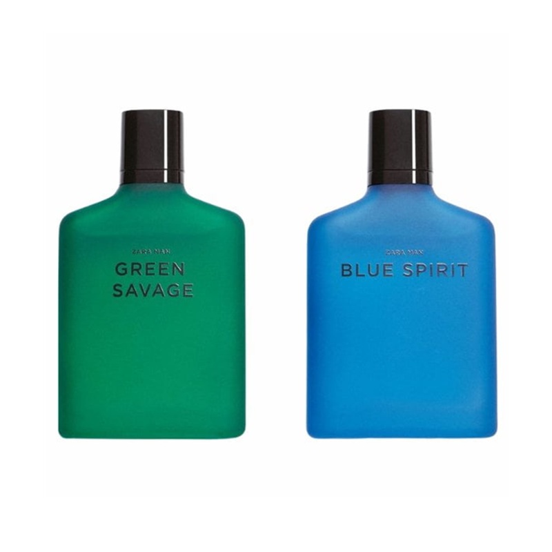 عطر ادکلن زارا دوقلو بلو من اسپریت و گرین ساواج | ZARA MAN GREEN SAVAGE + BLUE SPIRIT