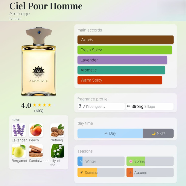 عطر ادکلن آمواج سیل مردانه Amouage Ciel Man