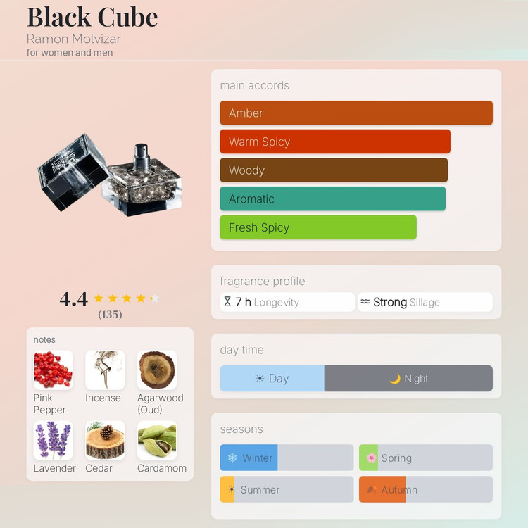 عطر ادکلن رامون مولویزار بلک کیوب | Ramon Molvizar Black Cube