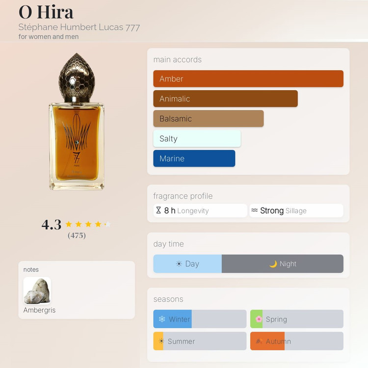 عطر ادکلن هامبرت لوکاس ۷۷۷ او هیرا | Stephane Humbert Lucas 777 O Hira